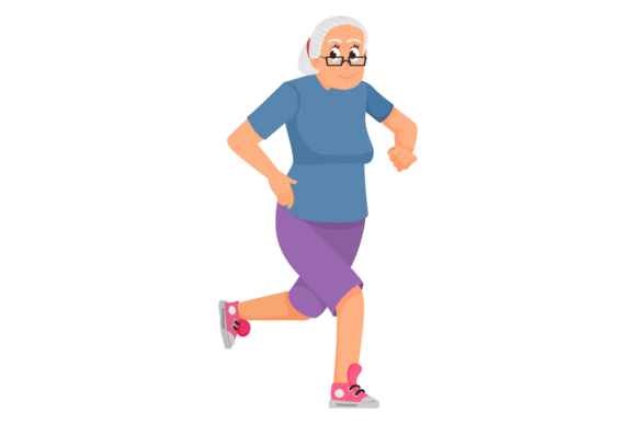 Download Female Senior Workout. Jogging Old Woman - Female Collection