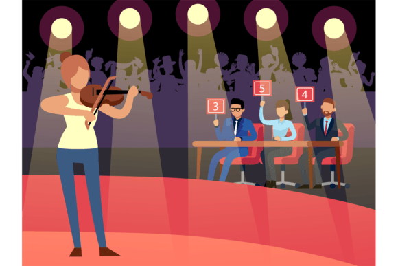 Download Talent Show. Creative Competition. Woman - Man Collection