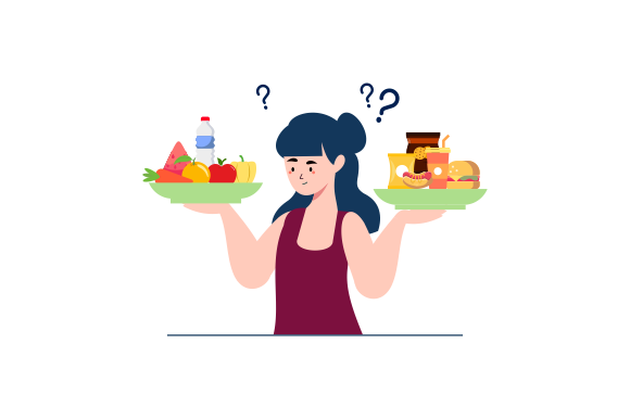 Download Woman Choosing Between Healthy - Man Collection