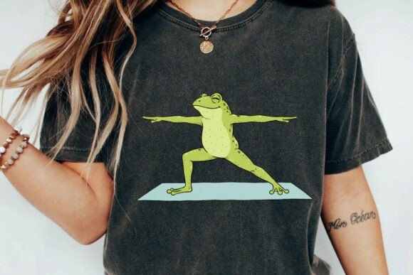 Download Zen Frog Yoga Warrior Pose Clipart Png - Yoga Collection