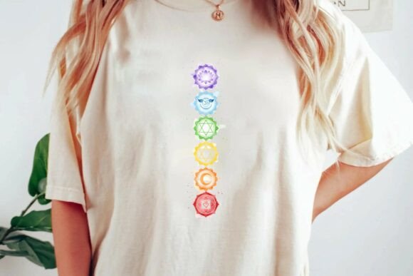 Download Vertical Watercolor 7 Chakras Spiritual Meditation Yoga Design Png - Yoga Collection