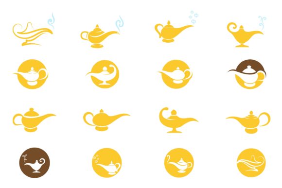 Download Magic Lamp Logo and Symbol Vector - Premium Bundle