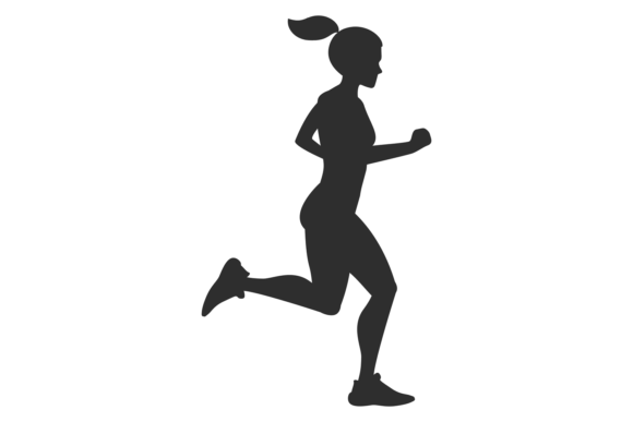 Download Jogging Woman Logo. Black Female Athlete - Female Collection