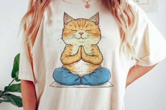Download Zen Cat Meditating Yoga Pose Png - Yoga Collection