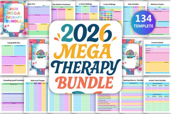 Download 🧠 2026 Mega Therapy Bundle Canva - Therapy Collection