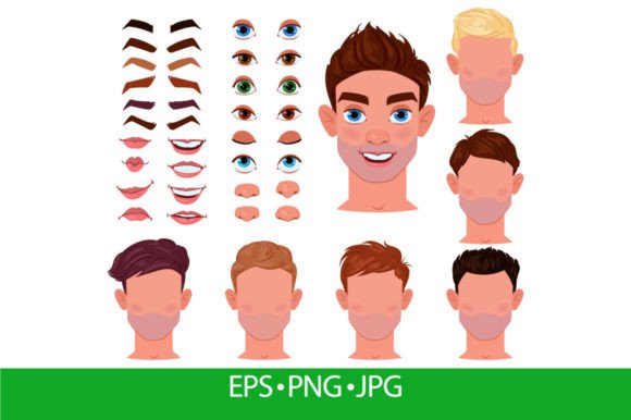 Download Cartoon Man Face Constructor, Male - Man Collection
