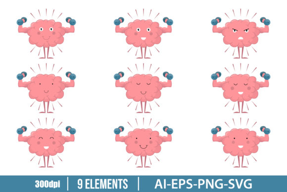 Download Cute Brain Training with Dumbbell - Premium Resources
