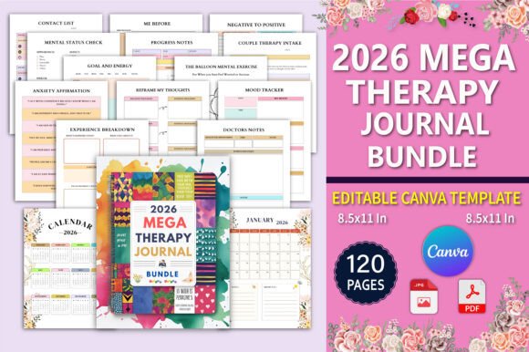 Download 🧠 2026 Mega Therapy Journal Bundle - Therapy Collection